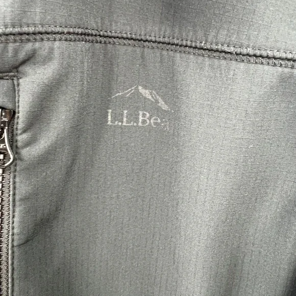 L.L. Bean softshell full zip front lightweight jacket black gray XL Tall XLT - Picture 4 of 11